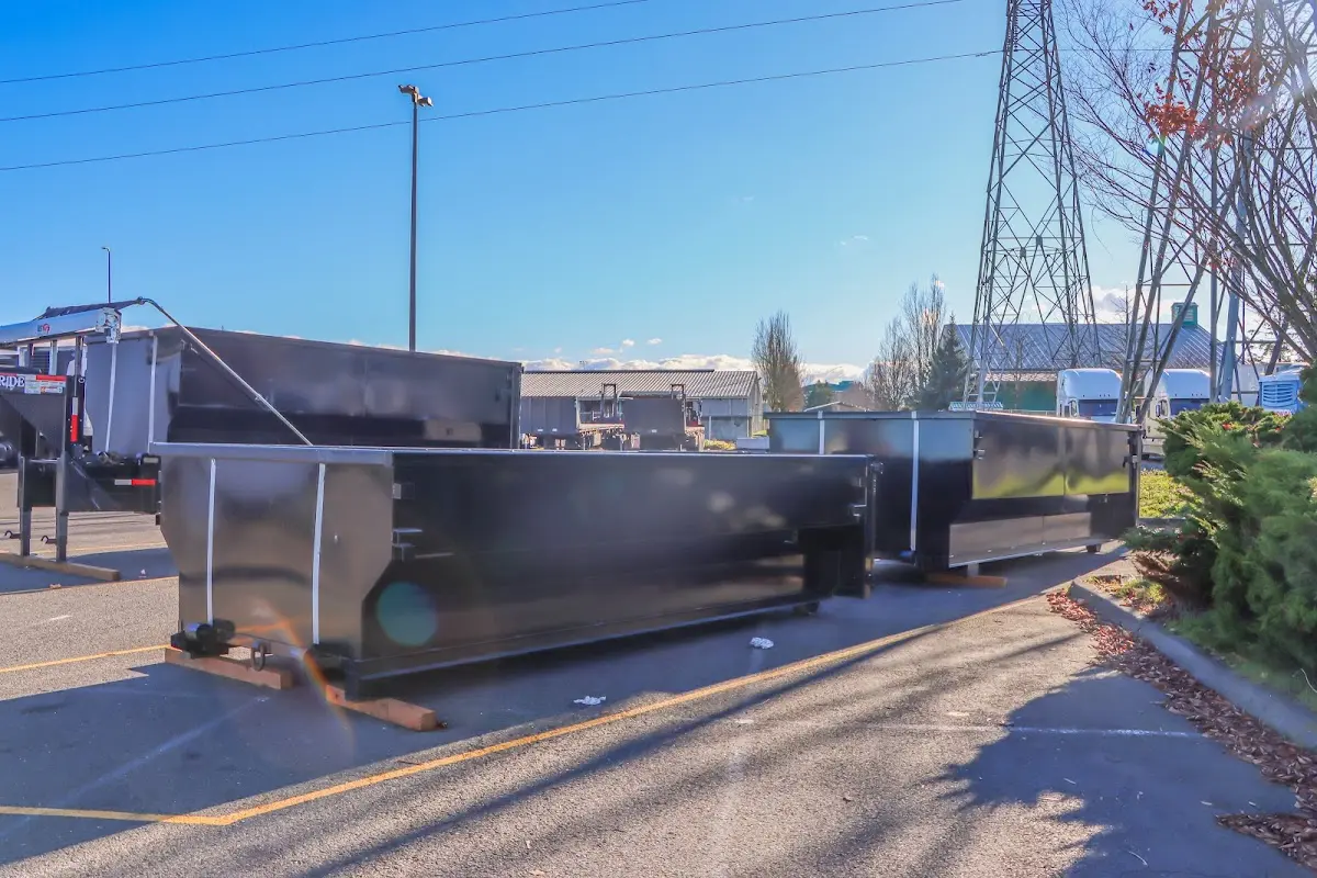 Roll-off dumpster ready for waste disposal at job site for Estate Cleanout Dumpster Rental in Concord